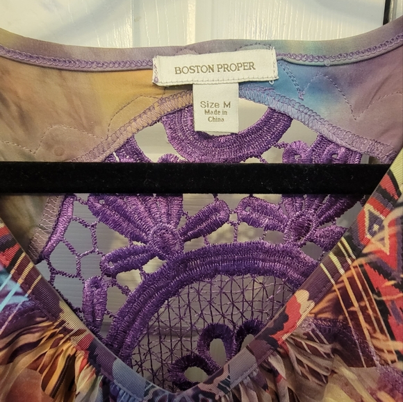 ‼️SOLD‼️Boston Proper Cold Shoulder Blouse, Size Medium - Picture 7 of 8